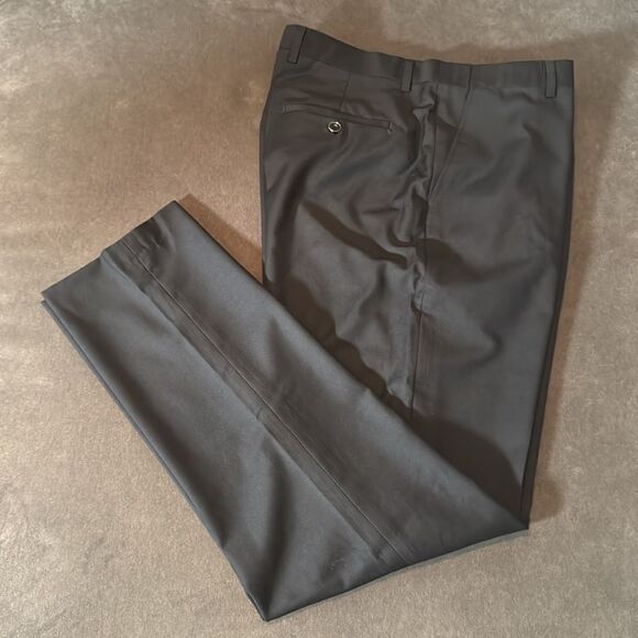 Men’s Black Formal Flat Fronted Dress Pants Size 36 (L) NWOT - Picture 9 of 9